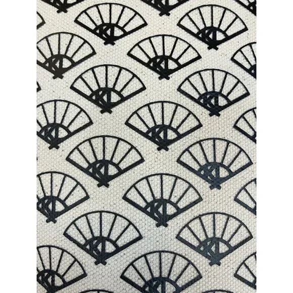 NWT Cannes Canvas Tote By Karl Lagerfeld, Beige/Black Zip Top, Cotton MSRP $98 - Picture 2 of 13